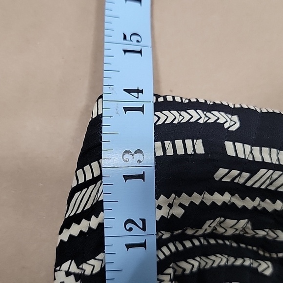 Parker "Molly" Strapless Black & Ivory Geo Print Dress, Size Tag Removed. - Picture 6 of 13